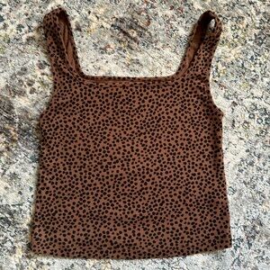 Brown crop top